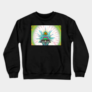 Dosed in the Machine (7) - Trippy Psychedelic Art Crewneck Sweatshirt